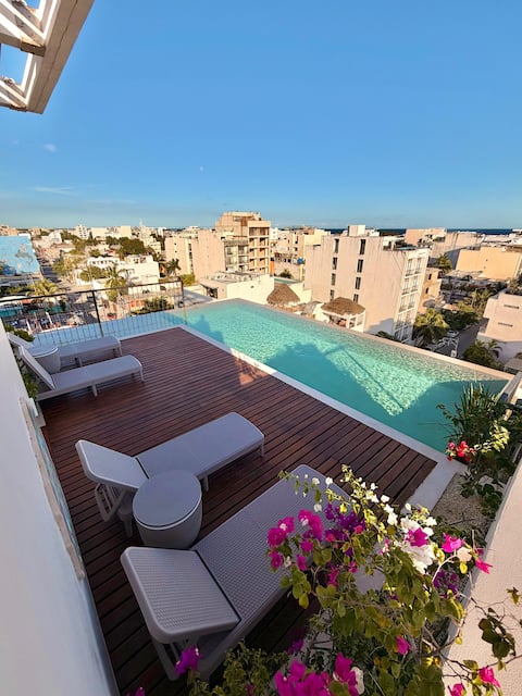 New studio with ocean view rooftop