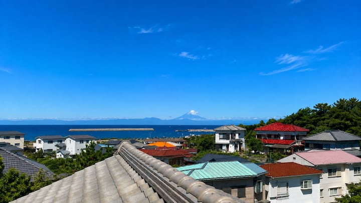 三崎港徒歩圏|富士山と港を望む一棟貸し古民家|無料駐車場 - 三浦市