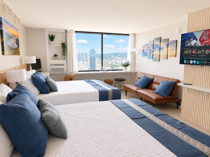 Waikiki 2br/2ba: Ocean View, Free Garage Parking - Honolulu, HI