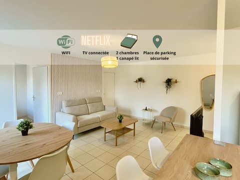 Popular Airbnb listing: Lensois setting - 57 m2 - 6 people - parking in Lens