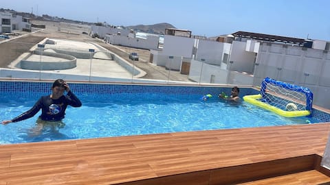 Beach house rental with pool