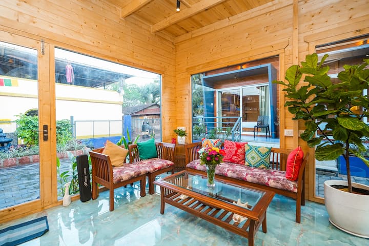 Oysterbay Poolview Cottage - 2 Min Walk To Beach - Anjuna