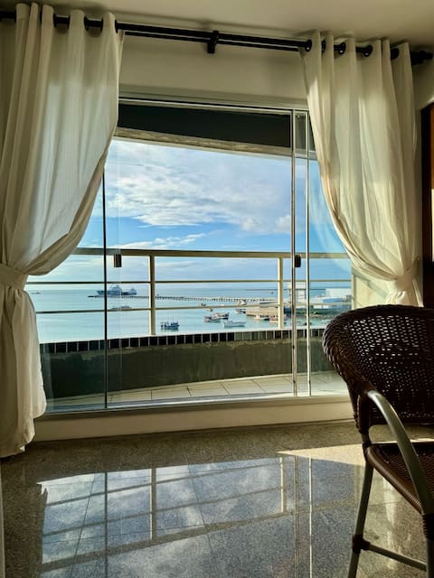 Top Airbnb: Balcony overlooking the sea in Cais Do Porto
