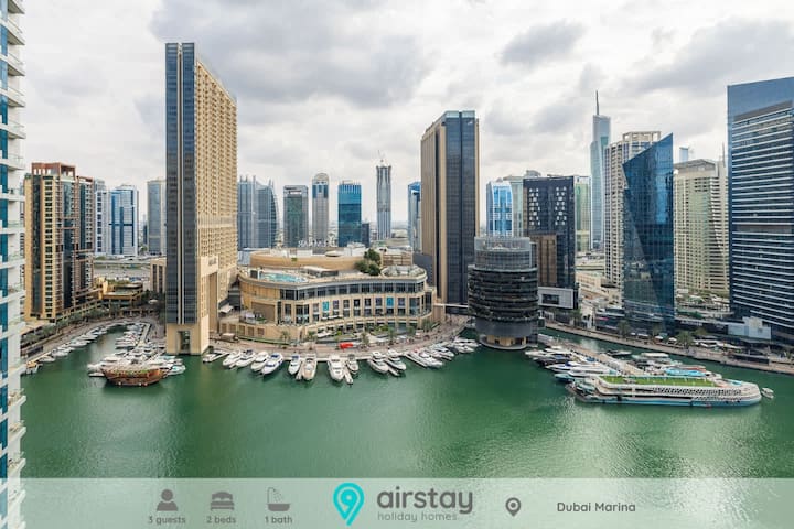 Airstay | Full Marina Views | Coastal Studio - Dubai Marina
