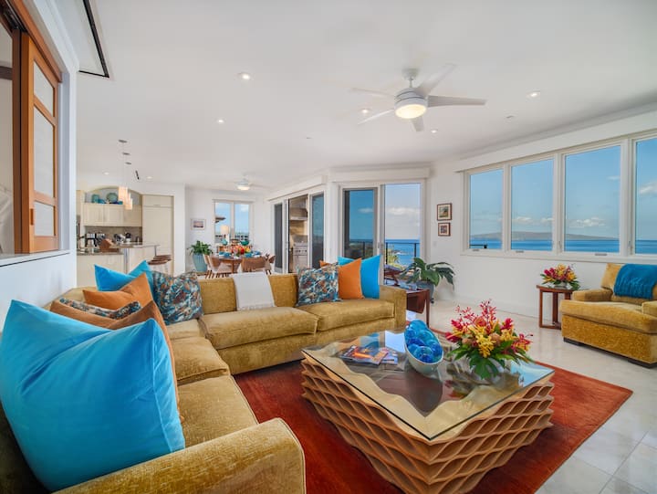 Super Chic W/ Ocean Views - Wailea Seashore K507! - Wailea, HI