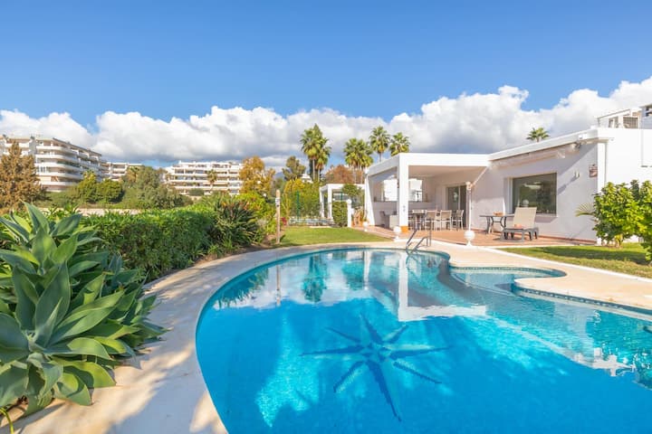 Villa Guadalmina Golf Con Jardín Y Piscina Privada - Puerto Banús