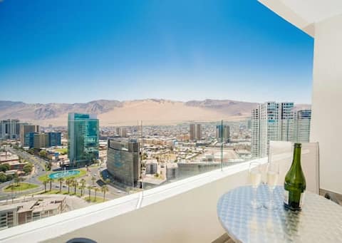 Popular Airbnb listing: Studio apartment, Cavancha: Beach and urban views in Iquique