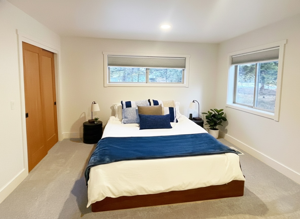 Საძინებელი 3: კომფორტული საწოლი 152 × 203 სმ.