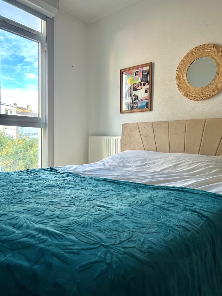 可欣赏美景的双人床