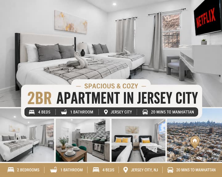 Jersey City 2br Sleeps 7 | Washer Ieasy Nyc Access - Red Hook, NY