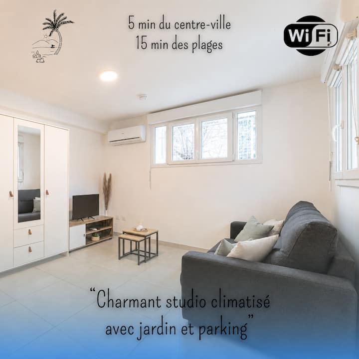 Charmant Studio Climatisé Avec Jardin Et Parking - Martigues