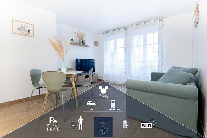 *Disneyland-paris* 4 Pers, Parking Privée, Wifi - Chessy
