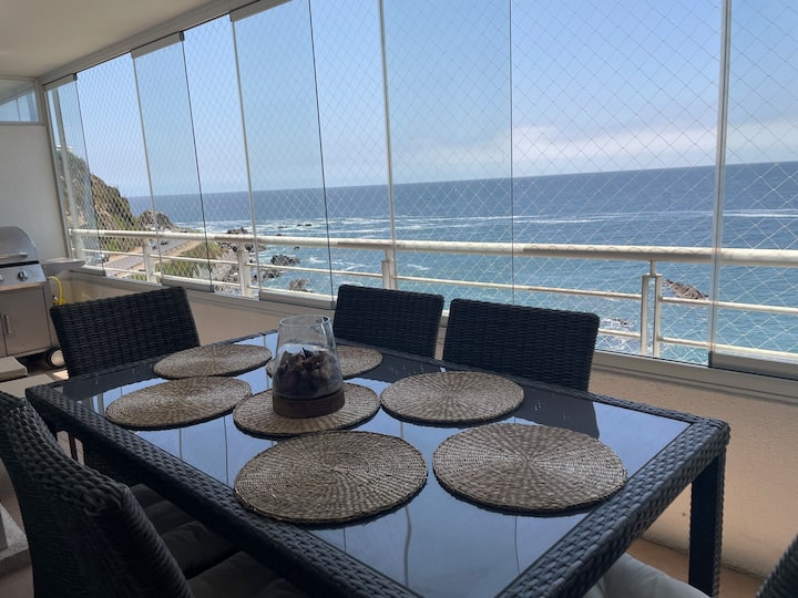 Hermoso Departamento Primera Línea Vista Al Mar - Concón