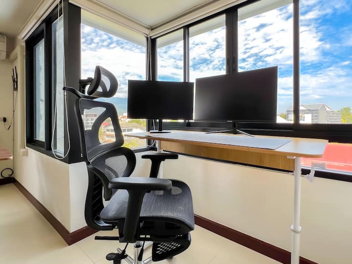 Workspace evidence from 65 Sqm Nimman Condo w. Mountain View & Big Kitchen