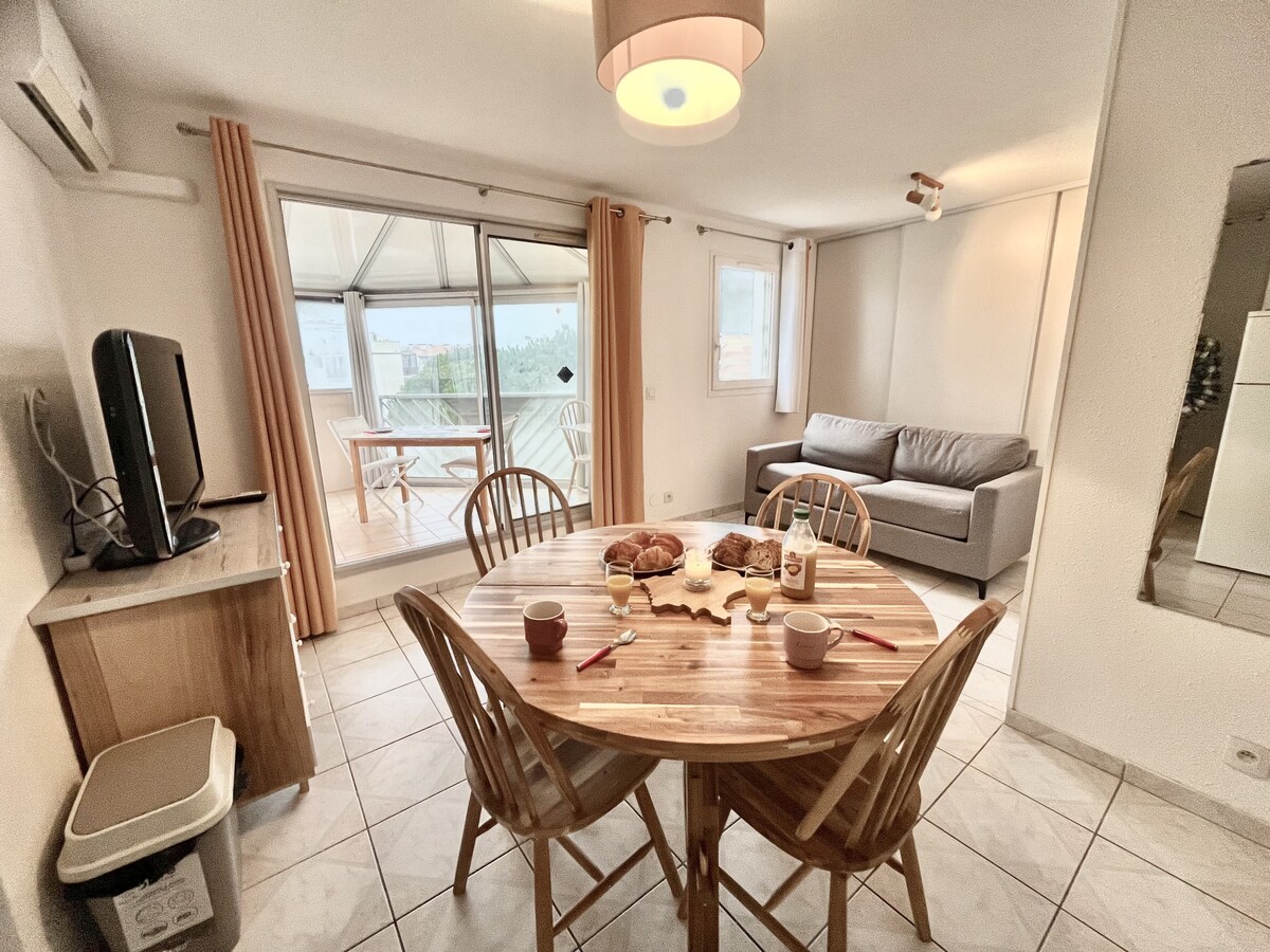 Appartement · Le Grau-du-Roi · ★Nouveau · 1 chambre · 2 lits · 1 salle de bain