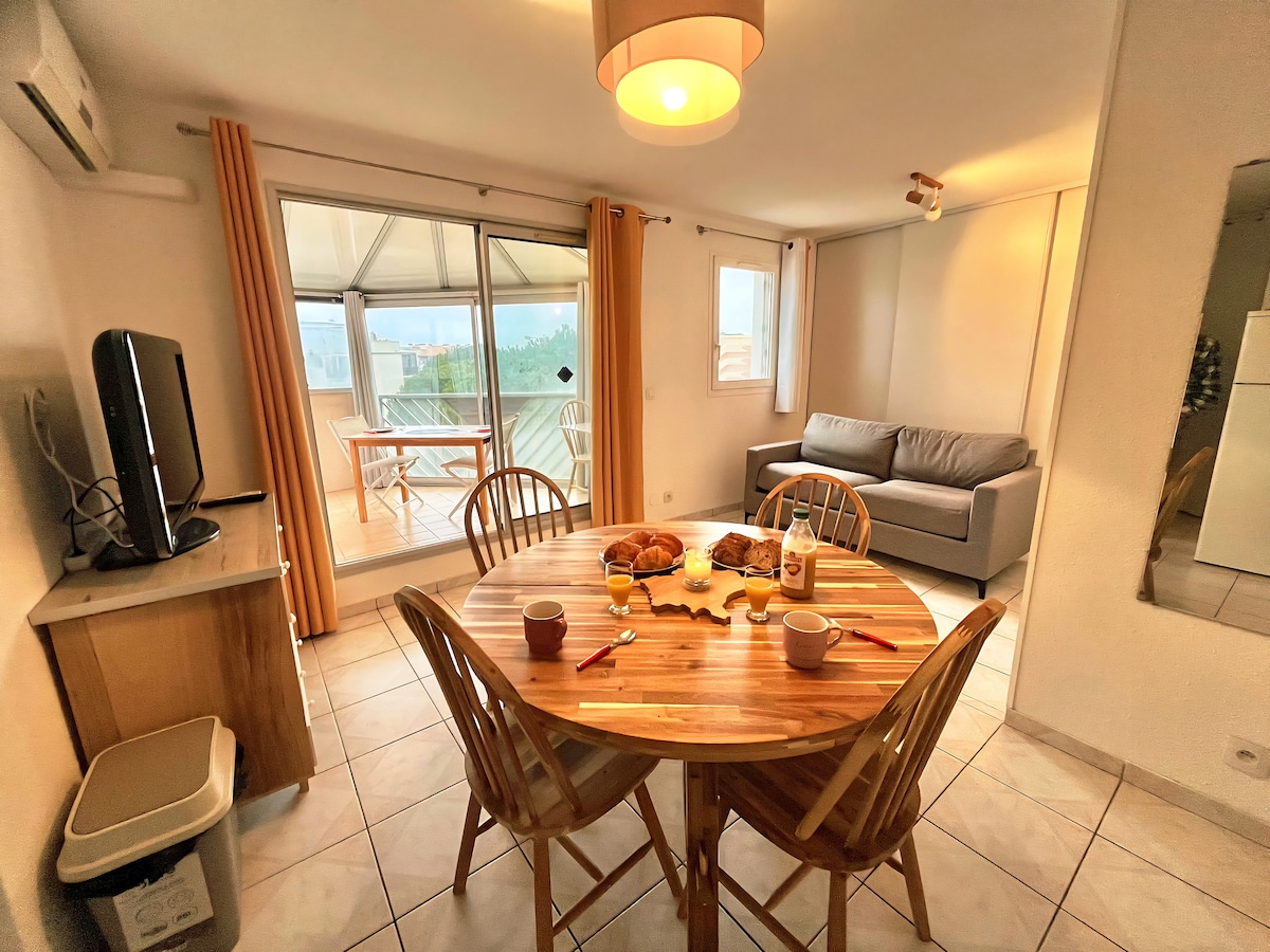 Appartement · Le Grau-du-Roi · ★Nouveau · 1 chambre · 2 lits · 1 salle de bain