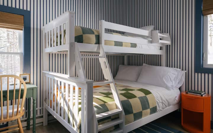 Playful bunk room with the same attention to detail as the rest of the home.