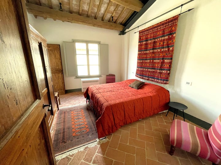 Beds can be configured as a queen bed or as two singles.