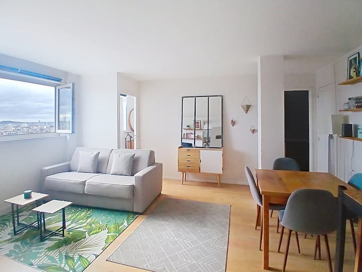 Vue Tour Eiffel / Appartement Cosy - Paris 3e Arrondissement