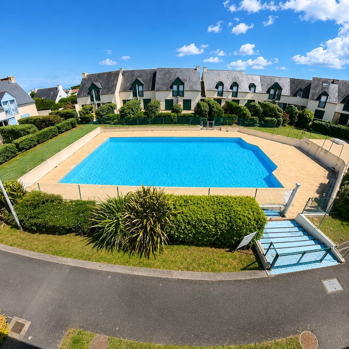 Charmante Maison Mitoyenne Avec Piscine - Belle-Île