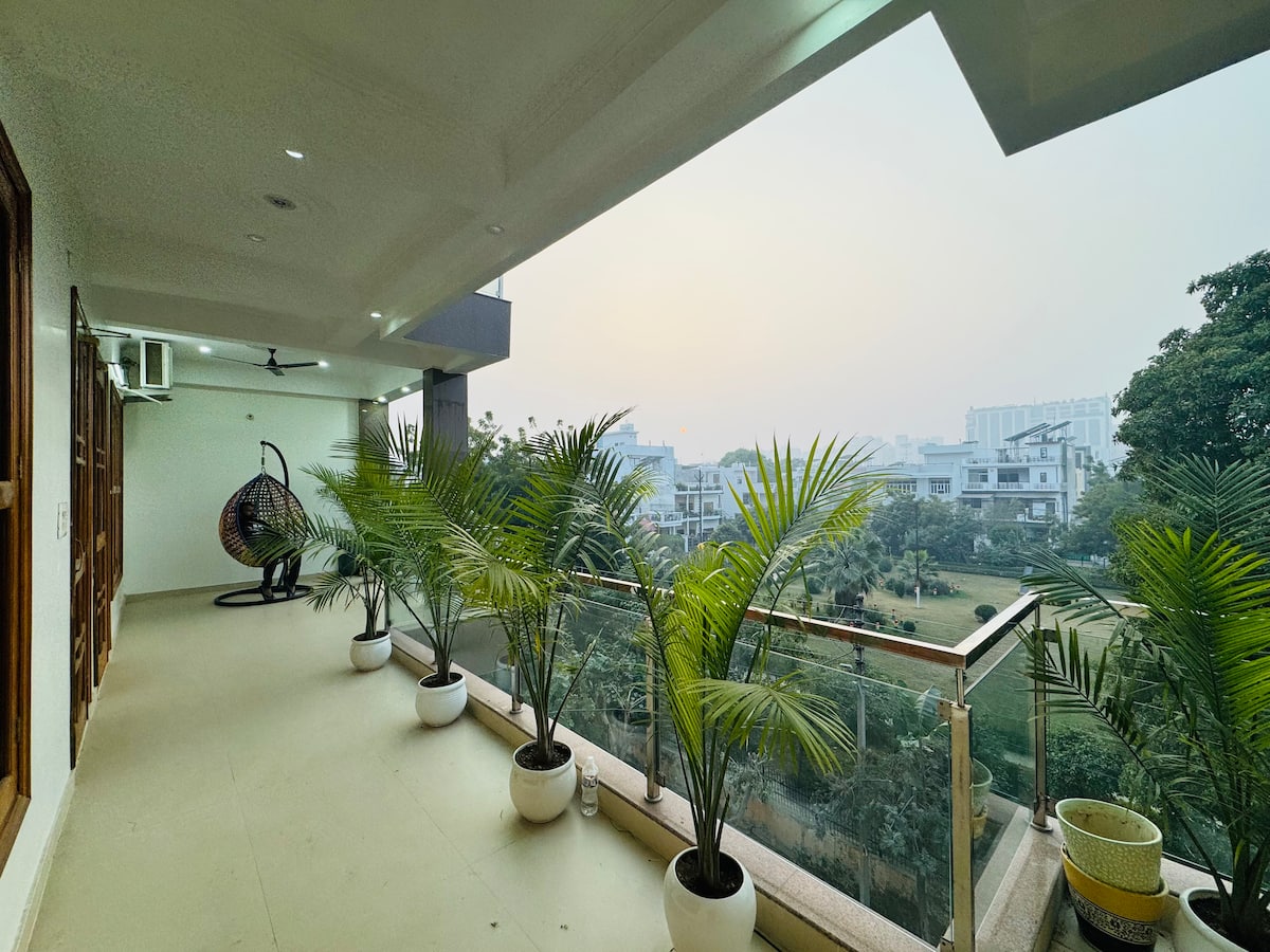 The Pink House Terrace Garden View