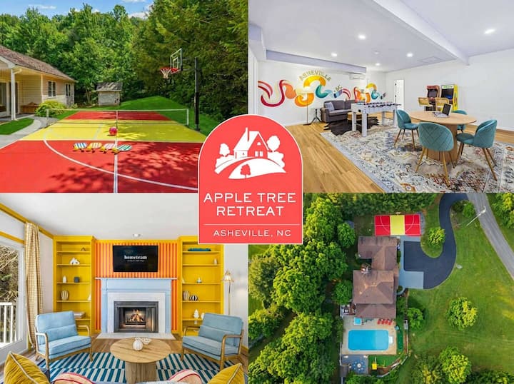 Sleeps 20 Sport Court Game Room Grill Spa - Asheville, NC