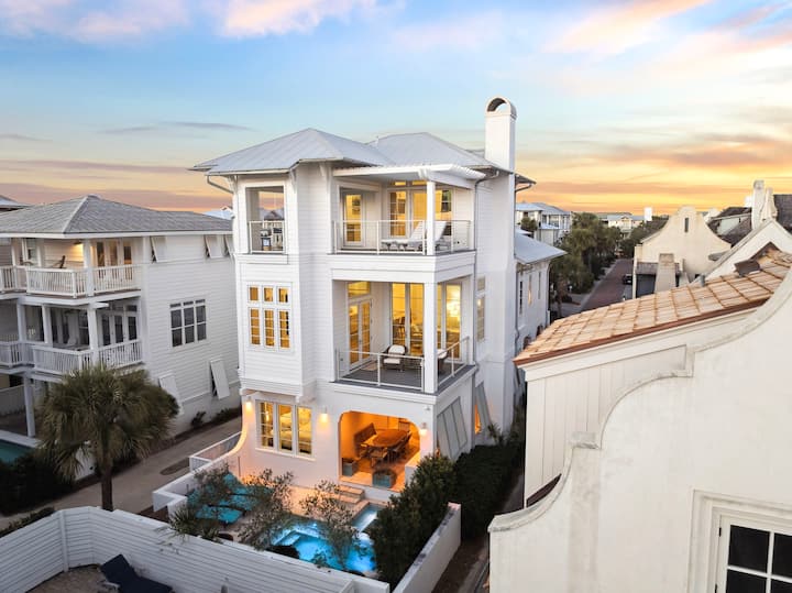 Rosemary LUXE! Private Pool & Spa! STEPS to Beach!