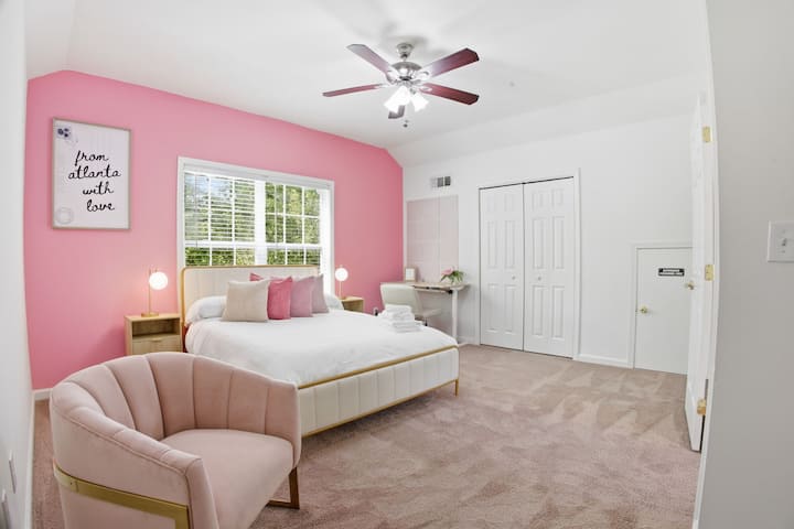 Bedroom prepared for guests