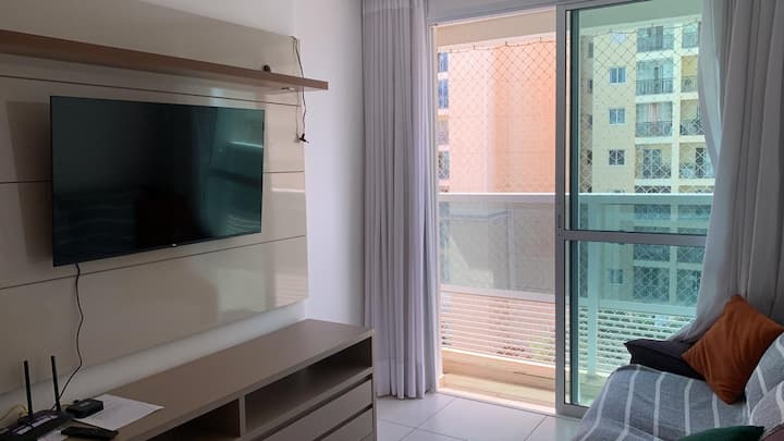 Acogedora sala con TV