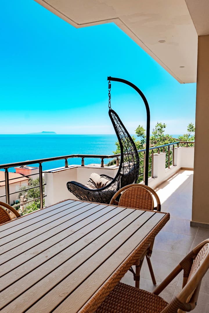 One-bedroom Apartment With Balcony And Sea View - Dhërmi