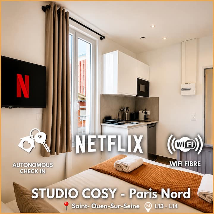 Studio Cosy Proche De Paris - Métro 14 - Saint-Ouen
