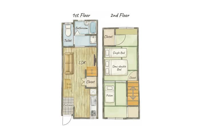 Entire House In Osaka｜near Usj & Namba｜8-min Walk - Japan