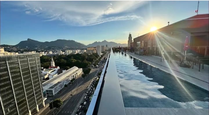Rooftop, Piscina, Academia E 2 Min Do Metrô - Río de Janeiro