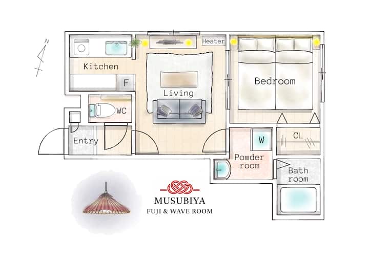 Central Sapporo 10min｜3 Guests｜mtfuji 1br｜parking! - Sapporo