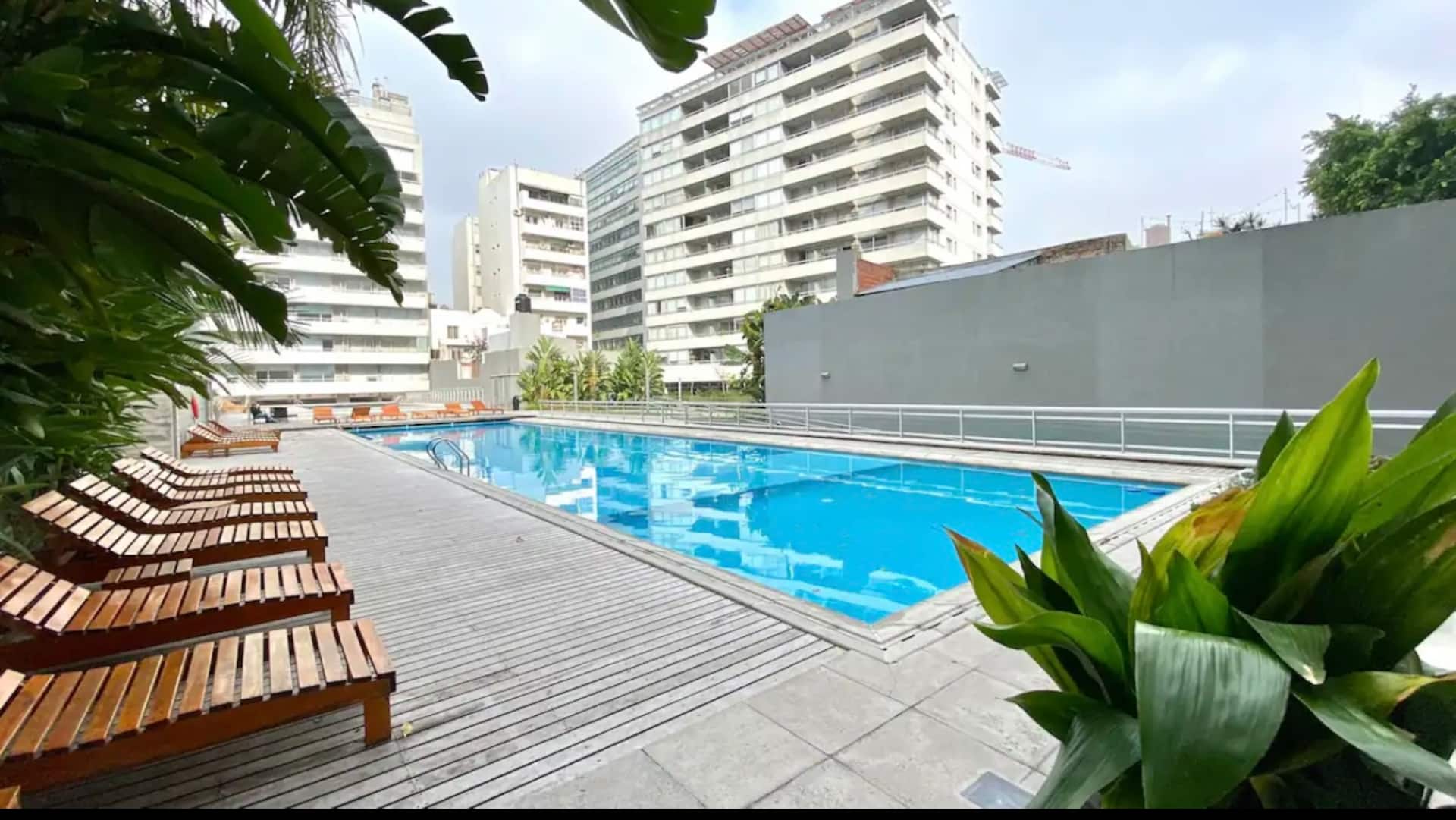 Kitnet com piscina em Chacarita