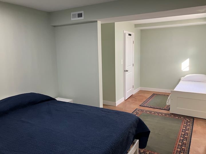 4th bedroom located in basement. Ideal for kids as it is located off the game room.  There is no bathroom located in the basement.  Closest bathroom is up the stairs and through living room.  This is the only sleeping area not located on main floor.