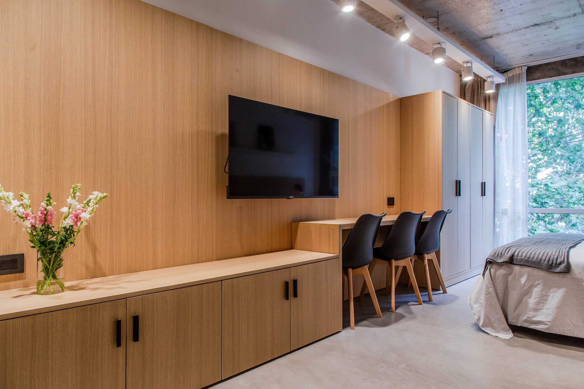 Departamento monoambiente con coworking y parrilla compartida en Recoleta