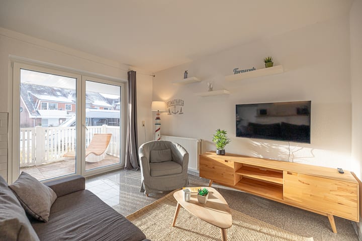 3 Personen Ferienwohnung Büsum üBerdachte Terrasse - Wesselburen