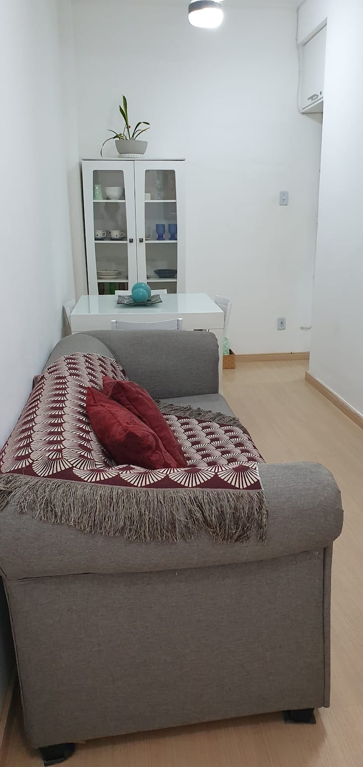 Dhomë ndenjjeje e rehatshme me TV dhe 2 ventilatorë tavani