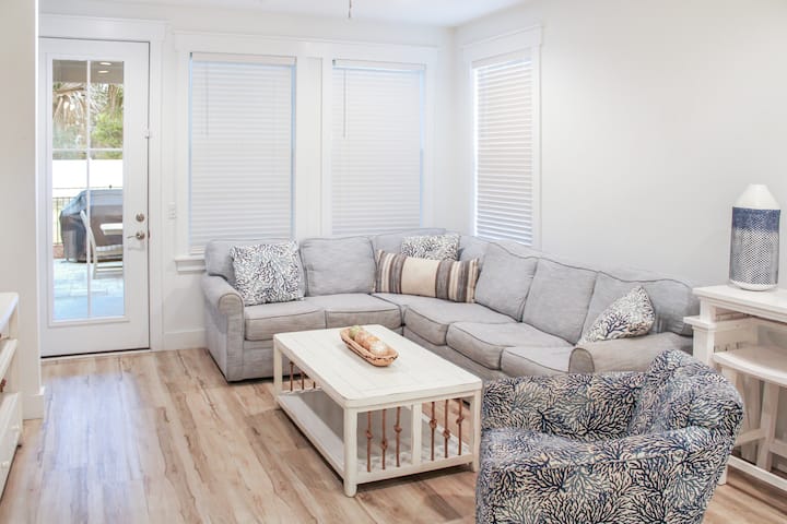 Sala de estar apta para familias con muchos asientos