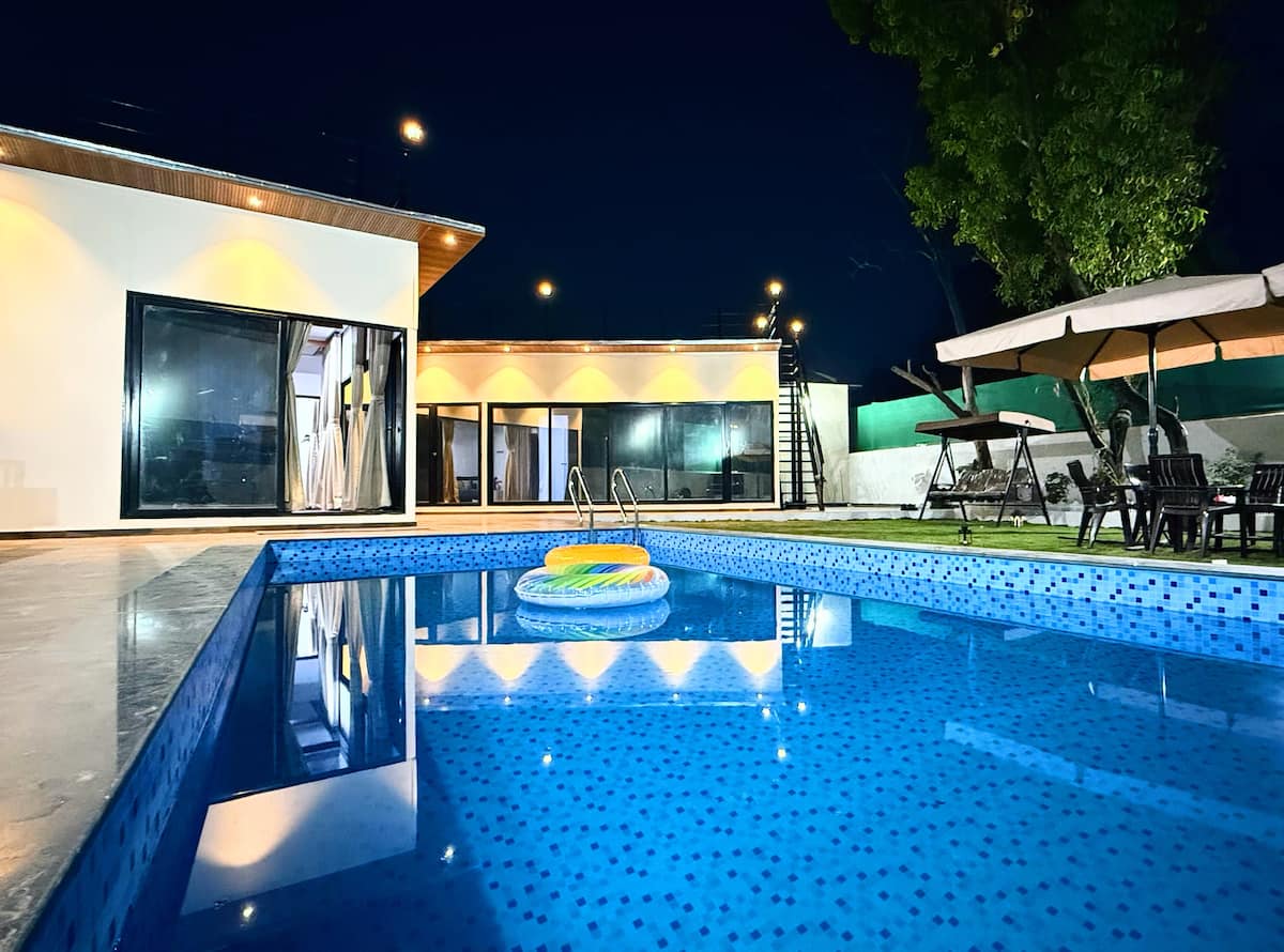 Boutique Cinematic Container Villa · Private Pool · 3BHK · Mumbai · Sleeps 12