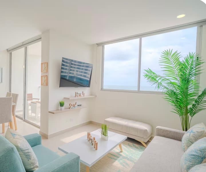 Vista Al Mar Y Playa, Oasis Tropical En Cartagena - Cartagena