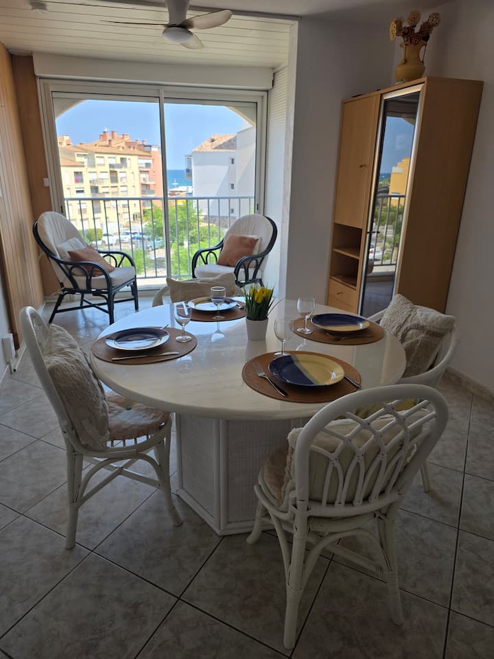 Joli T2/5 Pers. Vue Mer/plage 150 M- Wifi/parking - Marseillan