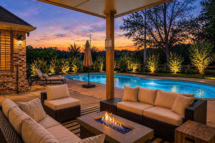 Stylish 3br Retreat W Office, Fire Pit + Pool - エドモンド, OK
