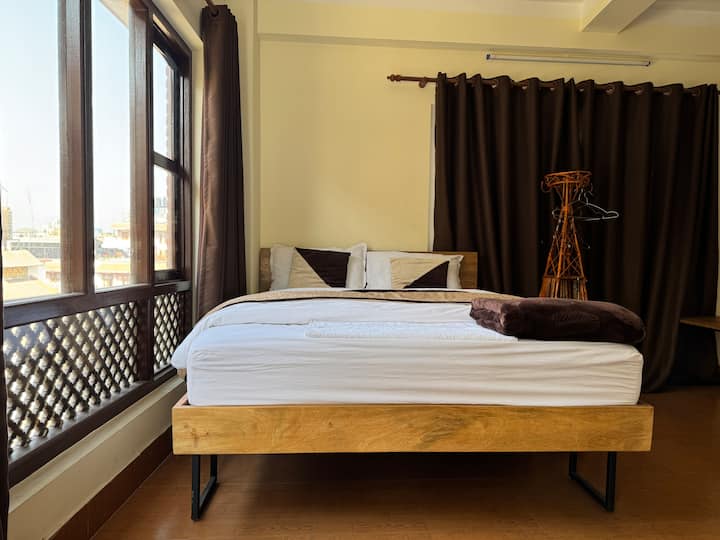 Rooftop Studio Room Near Thamel, Bathroom Outside - Kathmandu