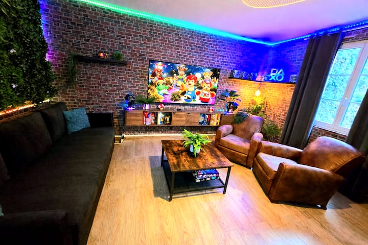 Appartement Rétro Gaming - Parking Gratuit - Beauvais