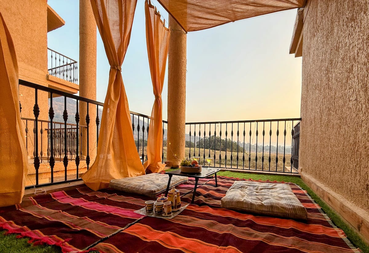 The Terrace · Open-Air 1BHK Near Morbi Dam · Karjat Nature Escape · Raigad