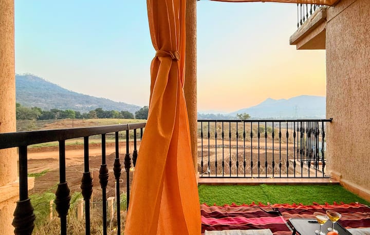 The Terrace · Open-Air 1BHK Near Morbi Dam · Karjat Nature Escape · Raigad - 4