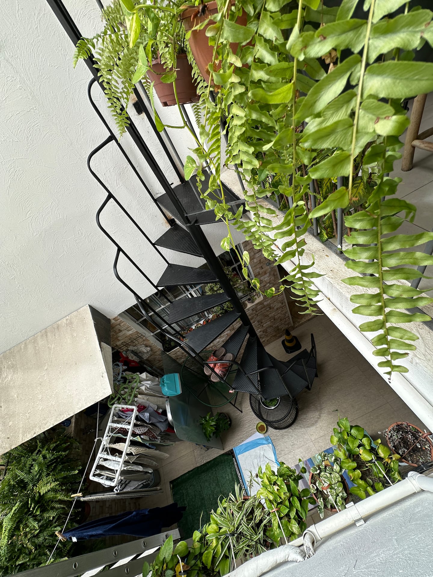 Na area interna da casa