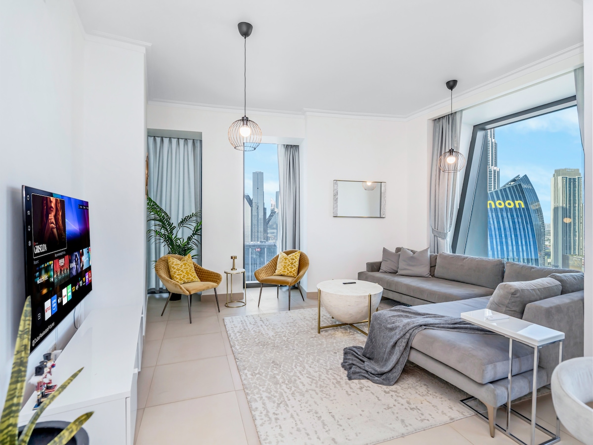 2 Bedroom Furnished Apartment with Burj Khalifa View | 30th Floor, Burj Vista 3